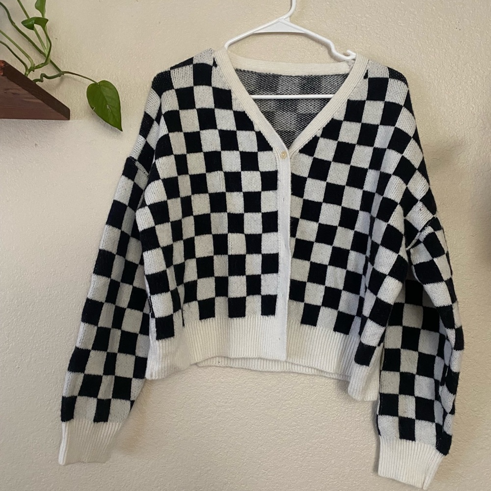 Checkered Cardigan
